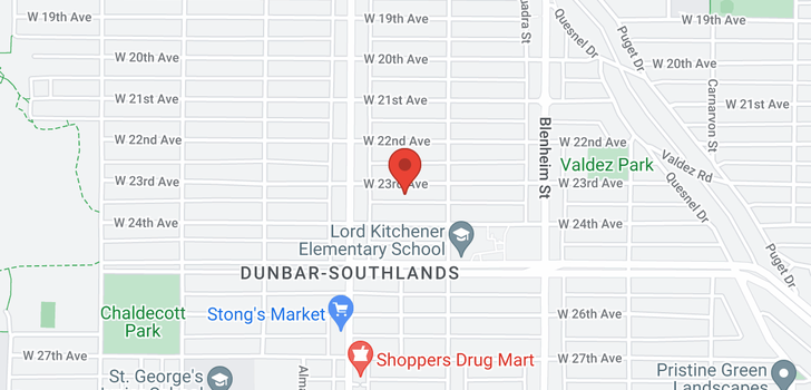 map of 3556 W 23RD AVENUE